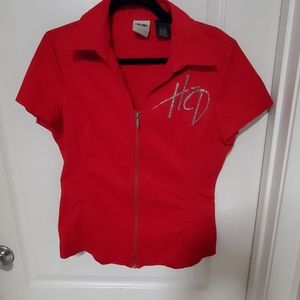 Harley Zip up shirt